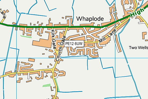 PE12 6UW map - OS VectorMap District (Ordnance Survey)