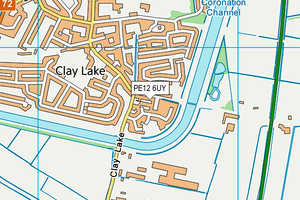 PE12 6UY map - OS VectorMap District (Ordnance Survey)