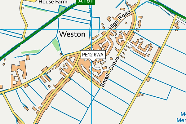 PE12 6WA map - OS VectorMap District (Ordnance Survey)