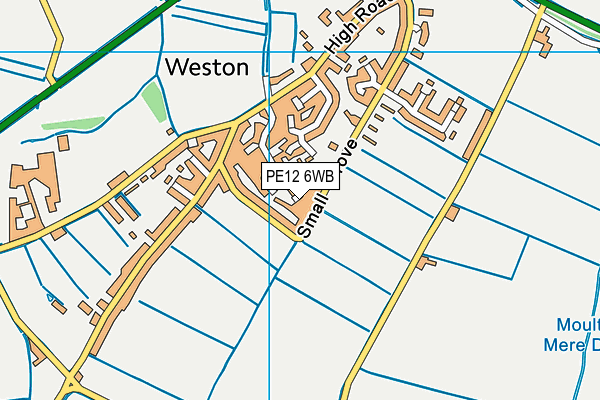 PE12 6WB map - OS VectorMap District (Ordnance Survey)