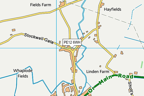 PE12 6WH map - OS VectorMap District (Ordnance Survey)