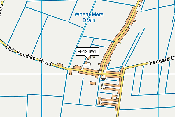 PE12 6WL map - OS VectorMap District (Ordnance Survey)