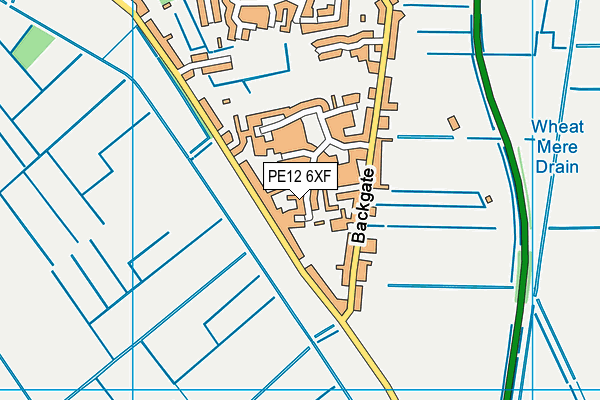 PE12 6XF map - OS VectorMap District (Ordnance Survey)