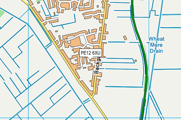 PE12 6XU map - OS VectorMap District (Ordnance Survey)