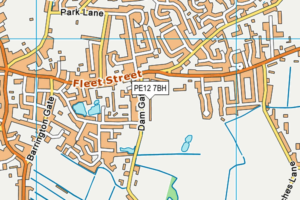 PE12 7BH map - OS VectorMap District (Ordnance Survey)