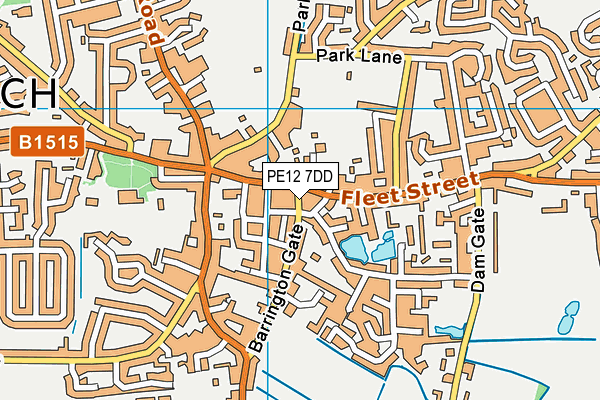 PE12 7DD map - OS VectorMap District (Ordnance Survey)