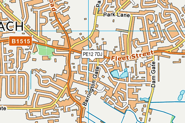 PE12 7DJ map - OS VectorMap District (Ordnance Survey)