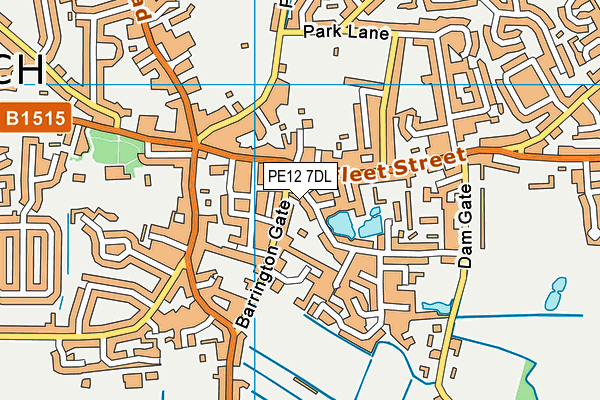 PE12 7DL map - OS VectorMap District (Ordnance Survey)