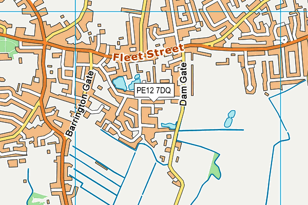 PE12 7DQ map - OS VectorMap District (Ordnance Survey)