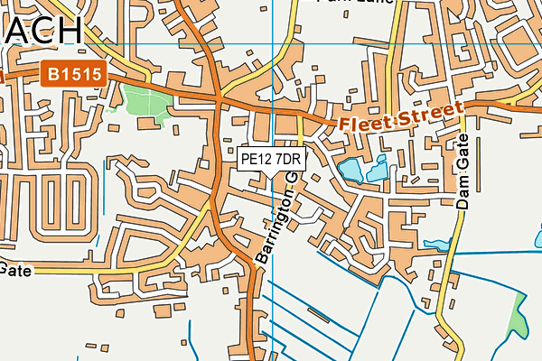 PE12 7DR map - OS VectorMap District (Ordnance Survey)