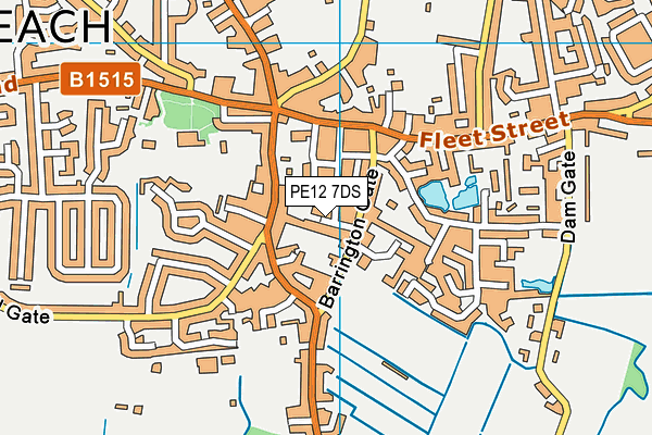 PE12 7DS map - OS VectorMap District (Ordnance Survey)