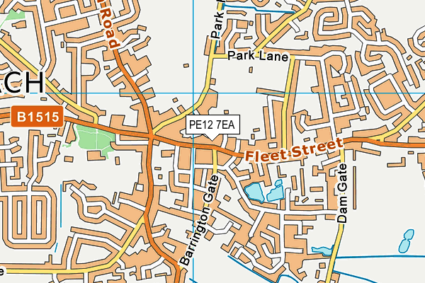 PE12 7EA map - OS VectorMap District (Ordnance Survey)