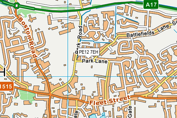 PE12 7EH map - OS VectorMap District (Ordnance Survey)