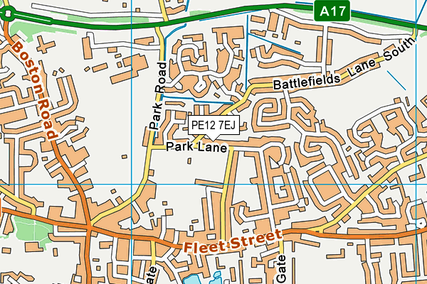 PE12 7EJ map - OS VectorMap District (Ordnance Survey)