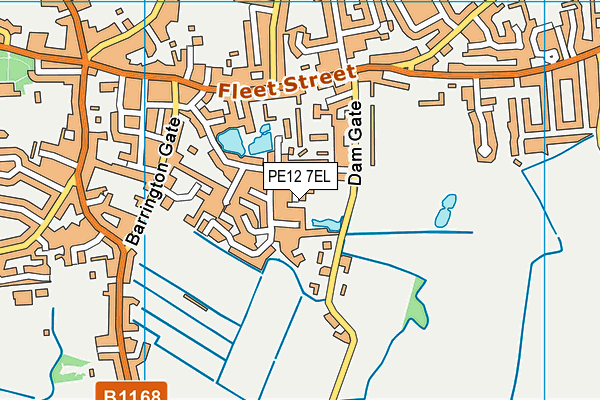 PE12 7EL map - OS VectorMap District (Ordnance Survey)