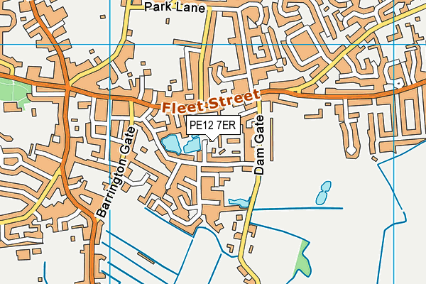 PE12 7ER map - OS VectorMap District (Ordnance Survey)