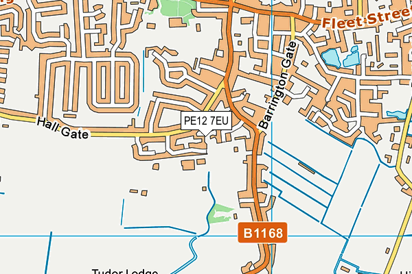 PE12 7EU map - OS VectorMap District (Ordnance Survey)