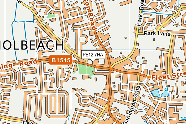 PE12 7HA map - OS VectorMap District (Ordnance Survey)