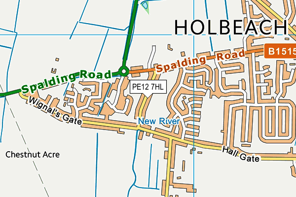 PE12 7HL map - OS VectorMap District (Ordnance Survey)