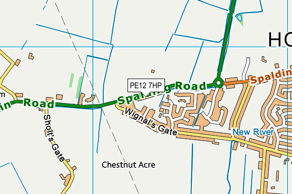 PE12 7HP map - OS VectorMap District (Ordnance Survey)