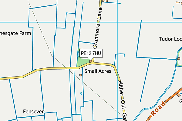 PE12 7HU map - OS VectorMap District (Ordnance Survey)