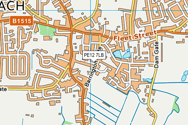 PE12 7LB map - OS VectorMap District (Ordnance Survey)