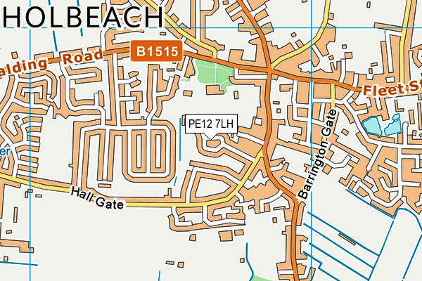 PE12 7LH map - OS VectorMap District (Ordnance Survey)