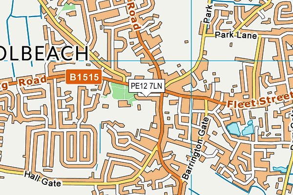 PE12 7LN map - OS VectorMap District (Ordnance Survey)