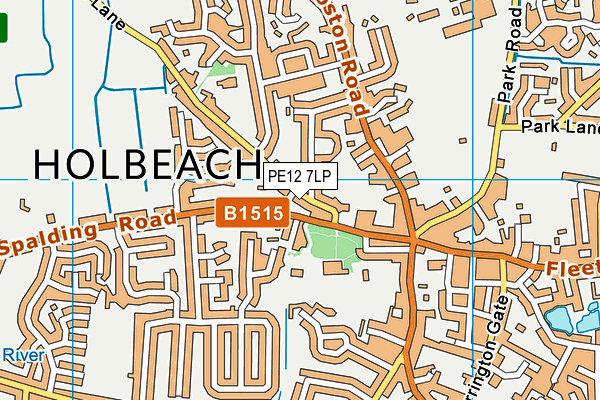 PE12 7LP map - OS VectorMap District (Ordnance Survey)