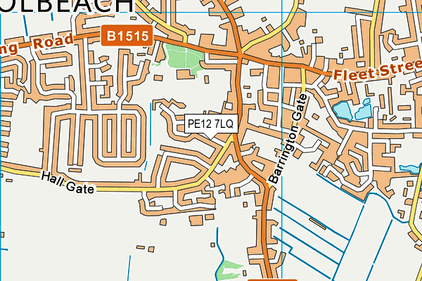 PE12 7LQ map - OS VectorMap District (Ordnance Survey)