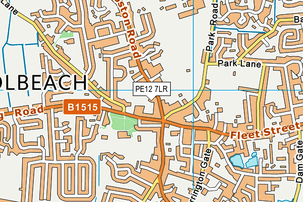 PE12 7LR map - OS VectorMap District (Ordnance Survey)