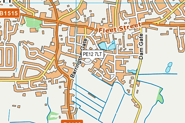 PE12 7LT map - OS VectorMap District (Ordnance Survey)