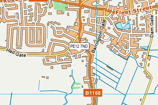 PE12 7ND map - OS VectorMap District (Ordnance Survey)