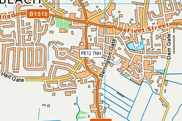 PE12 7NH map - OS VectorMap District (Ordnance Survey)