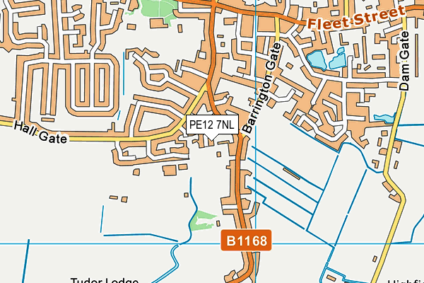 PE12 7NL map - OS VectorMap District (Ordnance Survey)