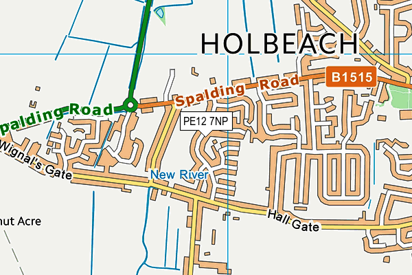 PE12 7NP map - OS VectorMap District (Ordnance Survey)