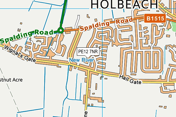 PE12 7NR map - OS VectorMap District (Ordnance Survey)