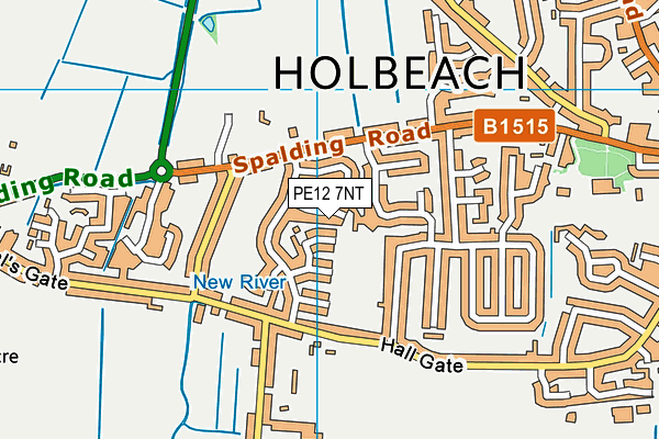 PE12 7NT map - OS VectorMap District (Ordnance Survey)