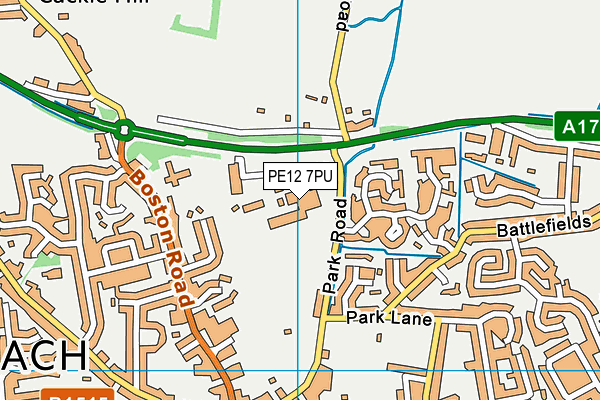 University Academy Holbeach map (PE12 7PU) - OS VectorMap District (Ordnance Survey)