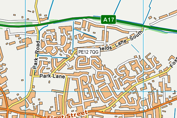 PE12 7QG map - OS VectorMap District (Ordnance Survey)