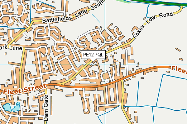 PE12 7QL map - OS VectorMap District (Ordnance Survey)