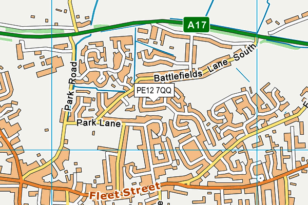 PE12 7QQ map - OS VectorMap District (Ordnance Survey)