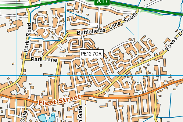 PE12 7QR map - OS VectorMap District (Ordnance Survey)