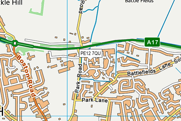 PE12 7QU map - OS VectorMap District (Ordnance Survey)