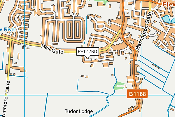 PE12 7RD map - OS VectorMap District (Ordnance Survey)