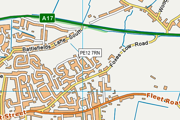 PE12 7RN map - OS VectorMap District (Ordnance Survey)