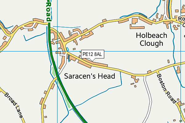 PE12 8AL map - OS VectorMap District (Ordnance Survey)