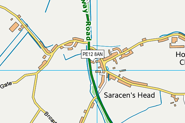 PE12 8AN map - OS VectorMap District (Ordnance Survey)