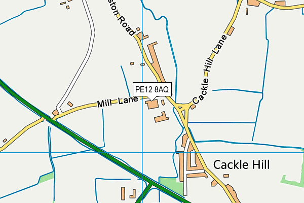 PE12 8AQ map - OS VectorMap District (Ordnance Survey)