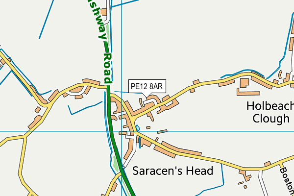 PE12 8AR map - OS VectorMap District (Ordnance Survey)